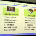 クラウドデバイスの例。CamangやNEC以外のベンダーからの提供もあり得るという