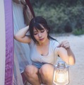 たにりか（谷梨花）153cm  1stデジタル写真集『週末ふたりキャンプ』　撮影：藤本和典