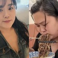 谷間披露は自信の表れか　驚異の“マイナス67kg”で大変身したスジさんの近況が話題、弟夫婦は歌手【PHOTO】 画像