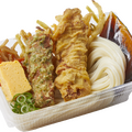 『かしわ天と定番おかずのうどん弁当』