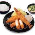 海鮮盛合せ定食（イカ・サーモンフライ・有頭大海老）　1,390円