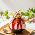 丹波いちごミルクかき氷 ～トンカの香りを添えて～　1,705円(税込)