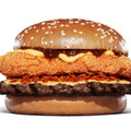 チキン＆ビーフ ビッグマウスインフェルノバーガー　単品1,290円、セット1,590円