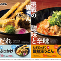 ごまだれ野菜天ぶっかけ・ねぎどっさり酸辣湯うどん
