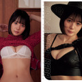 プロ雀士・岡田紗佳、たくし上げたニットから美バスト披露！ 画像