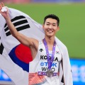 松岡修造の“熱烈応援”でも注目集めた韓国陸上スターが快挙！走高跳ウ・サンヒョクが銀、韓国勢初の世界陸上メダル2個目獲得 画像