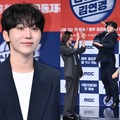 身長差に胸キュン？SEVENTEEN・スングァン、元バレー選手と笑い誘うポーズ！新バラエティ制作発表会に登場 画像