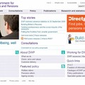 「英国労働年金省」（Department for Work and Pensions）サイト（画像）