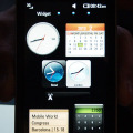 4.8インチの大画面にたくさんのウィジェットを並べられる。OSはMoblinだが、UIはLGのフルタッチ携帯のデザインを継承している