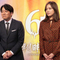 (左から)安住紳一郎アナ&川口春奈【撮影/新里陽子】