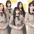 乃木坂46（前列左から）梅澤美波、賀喜遥香、一ノ瀬美空（後列左から）遠藤さくら、井上和、池田瑛紗【撮影：小宮山あきの】