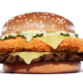 チキン＆ビーフ ビッグマウスホワイトバーガー　単品1,140円、セット1,440円