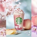 スタバ、春の新作は“白桃×桜”！フラペチーノ＆ラテ＆ソーダの3種類を18日に発売 画像