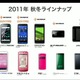 KDDI au秋冬モデル発表……田中社長「多数のユーザーがスマートフォンにシフト」 画像