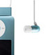 ラディウス、第3世代iPod nanoを首に掛けて使用できるネックストラップ型イヤホン 画像
