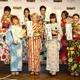 E-girls、艶やかな浴衣姿で七夕の願い事 画像