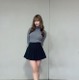 NMB48・石田優美、ニット×ミニスカの悩殺コーデ！ファン「神すぎます!!」「ギャップ萌え」 画像