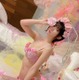 「めっちゃセクシー」えなこ、鮮やかなピンクのランジェリーショット披露！ 画像