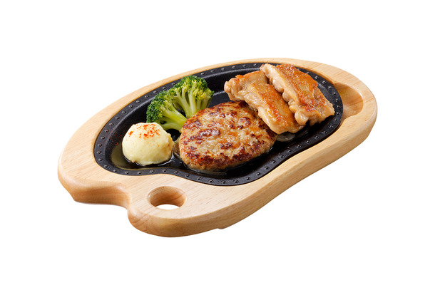 ガーリックチキン＆ハンバーグステーキ