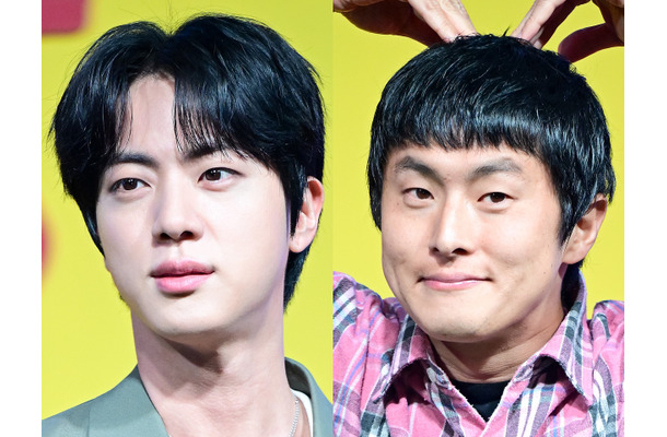 「顔がホットクみたい…」BTS・JINとの記念写真に自虐コメント？バラエティ番組共演者のSNS投稿が話題