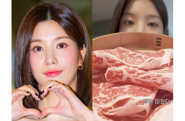 「服のボタンが…」IZ*ONE出身ウンビ、日本で“爆食”！行きつけのすき焼き店も紹介