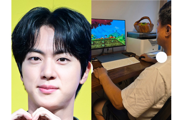 「お父さんに強制的にゲームの教育中」BTS・JIN、愛らしい親子の姿！北米ツアー終え家族団らん