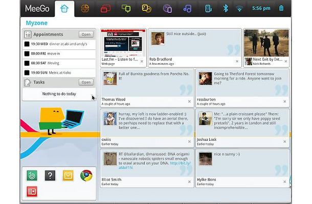 「MeeGo」の画面