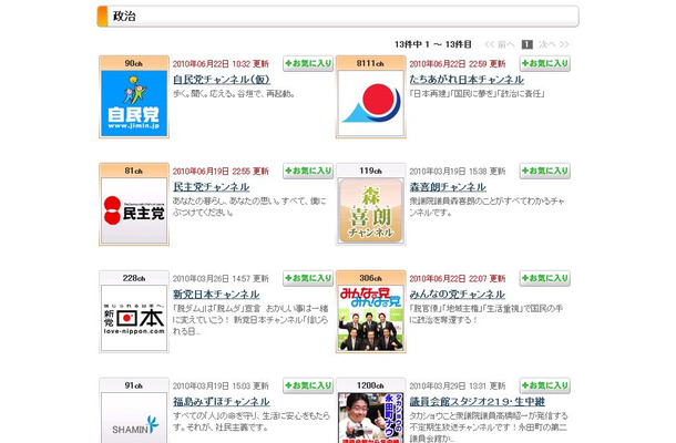 参院選に向け、新着動画の投稿も盛んだ