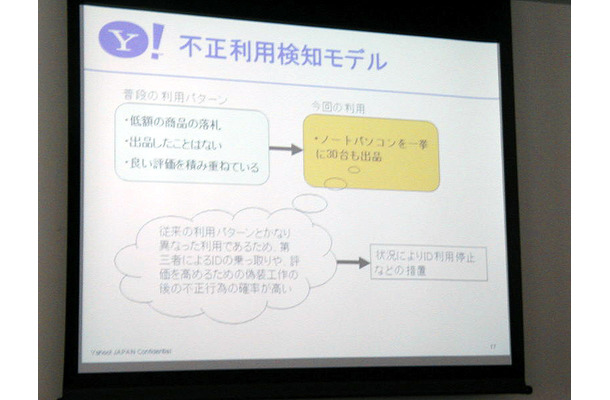 「不正利用検知モデル」は、「Yahoo!オークション」が蓄積したデータをもとに構築する