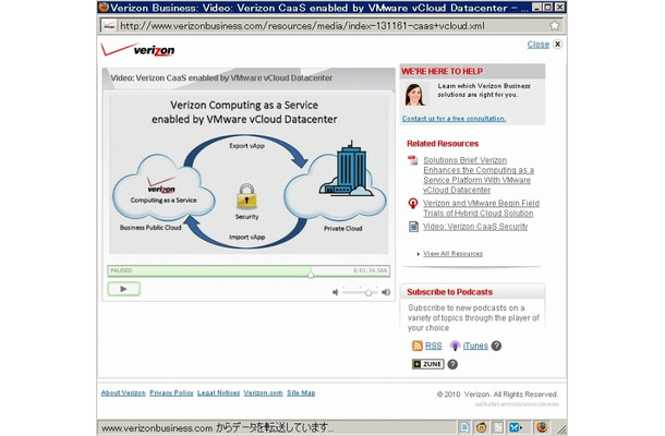Verizon CaaSとVMware vCloud Datacenterに関する動画
