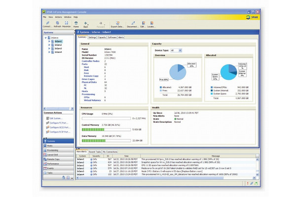 「3PAR InForm Management Console」画面