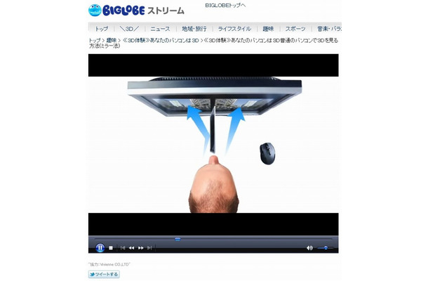 3D映像の見方を説明する動画も公開中（ミラー法）