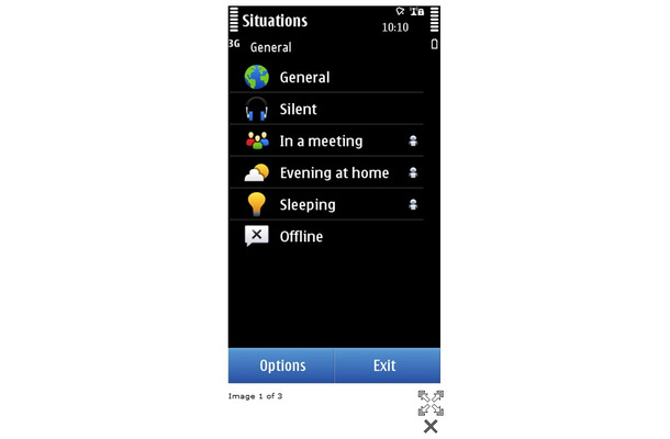 「Nokia Situations」の操作画面