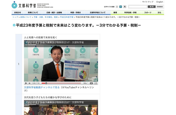 未文部科学省　3分でわかる予算・税制