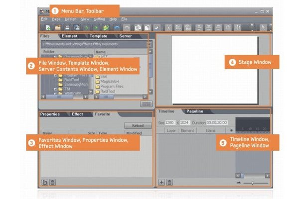 「MagicInfo-I Author（オーサリング版）」の画面（韓サムスン社サイトより）