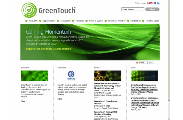 「Green Touch」サイト（画像）