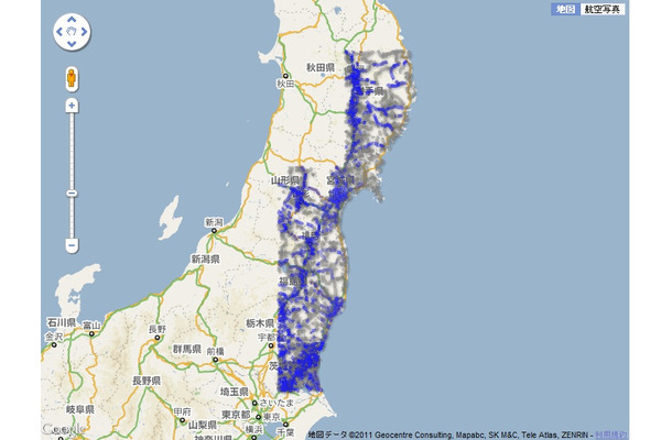 自動車・通行実績情報マップ