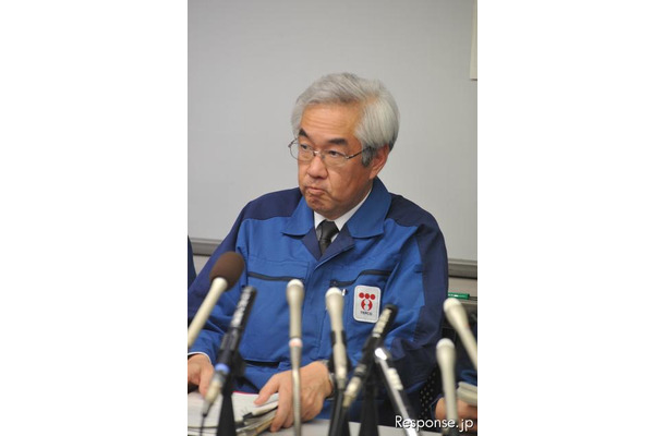 原子力・立地本部長の武藤栄副社長 （21日・東電本店）　撮影＝石田信一郎