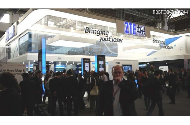 2月に開催された「MWC 2011」におけるZTEのブース