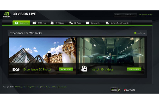 NVIDIAの3Dコミュニティ「3DVisionLive.com」より