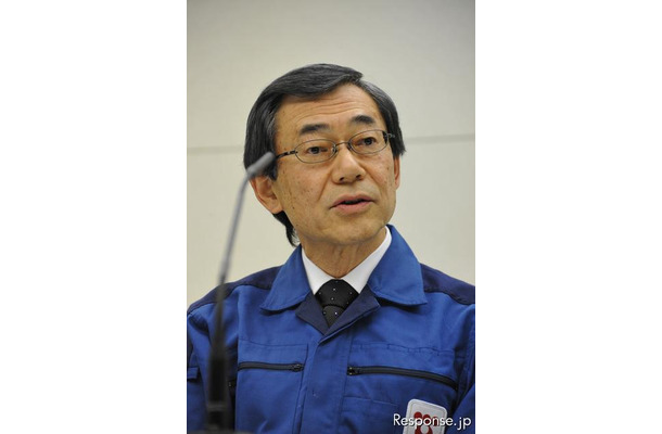 清水正孝東京電力社長（13日・東電本店）