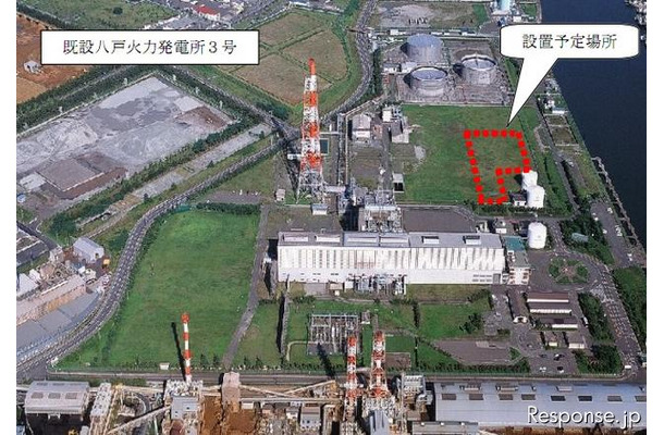 東北電力八戸火力発電所構内配置図