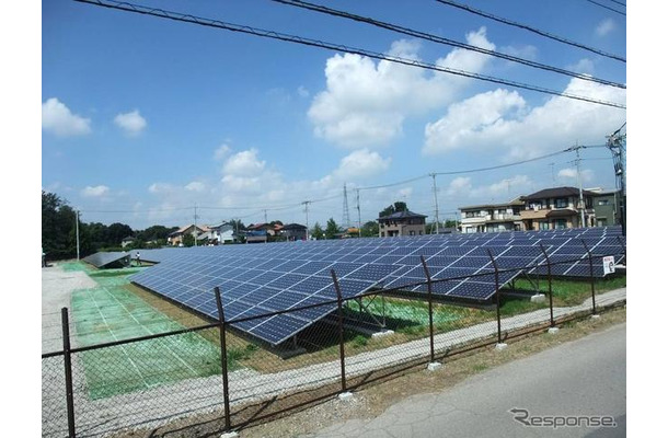 曙ブレーキ工場跡地に建設された館林ソーラーパーク