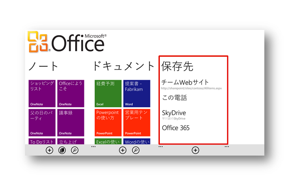 Windows　Phone画面例