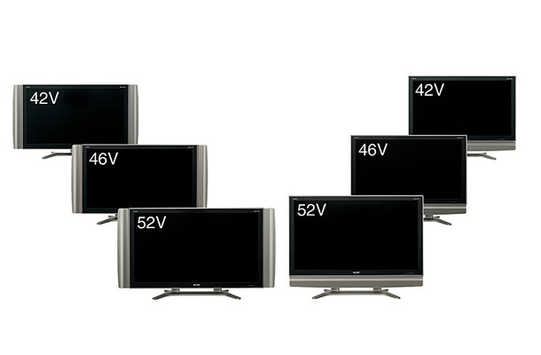 亀山第2工場製のフルHD液晶パネルを採用した52/46/42V型液晶テレビ「AQUOS」