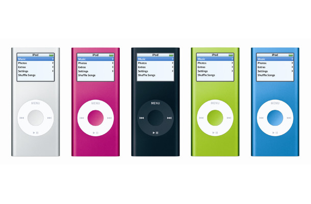 　米アップルコンピュータは、ボディーにアルミニウムを採用した「iPod nano」の新モデルを発表した。色はシルバー、ピンク、グリーン、ブルー、ブラックの5色。フラッシュメモリーの容量は2Gバイト、4Gバイト、8Gバイトの3種類。