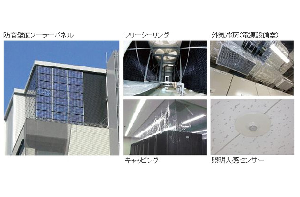 グリーンIT設備として、フリークーリング、外気冷房などを備える