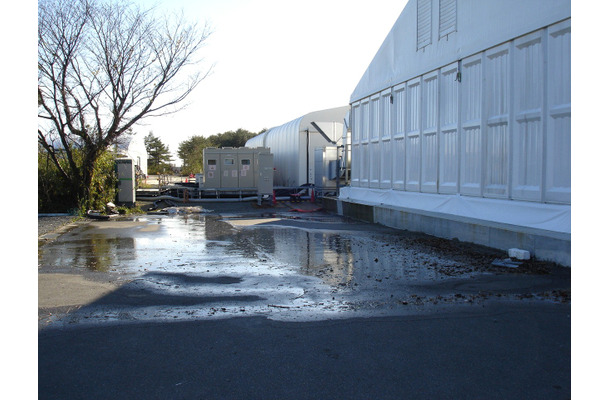 福島第一原子力発電所 蒸発濃縮装置 漏えい水（水たまり）の状況