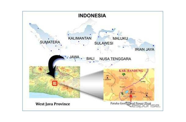 丸紅・東芝、インドネシアの地熱発電プロジェクト 案件所在地