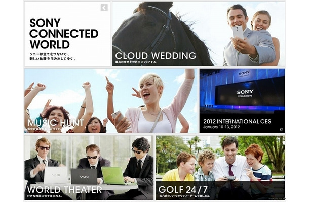 「SONY CONNECTED WORLD」サイトトップ
